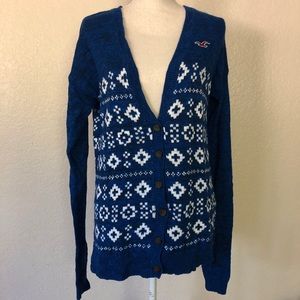 Hollister Blue Long Cardigan